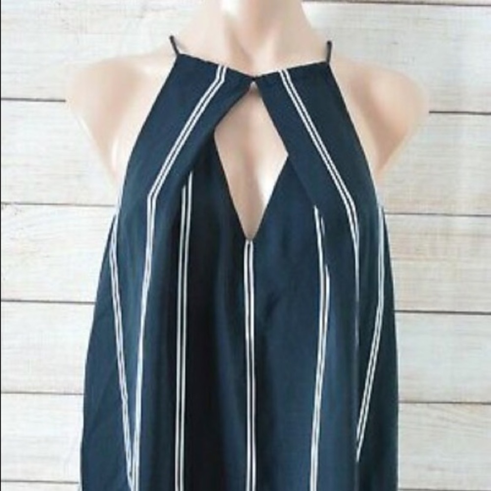 Finders Keepers Striped Sleeveless Blouse